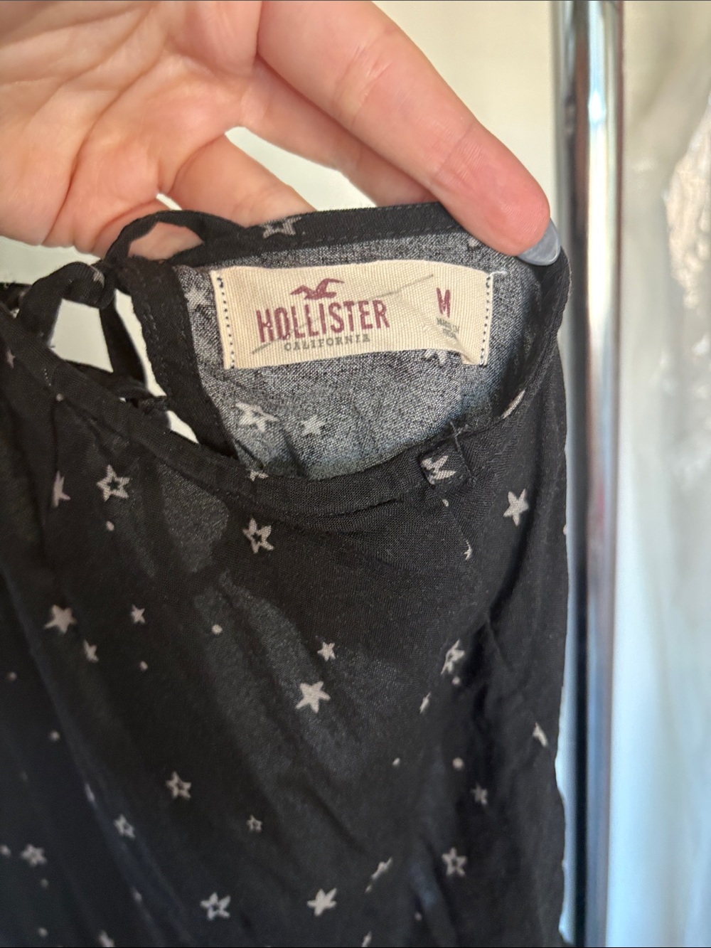 Hollister Black Star Print Midi Dress - Picture 2 of 3